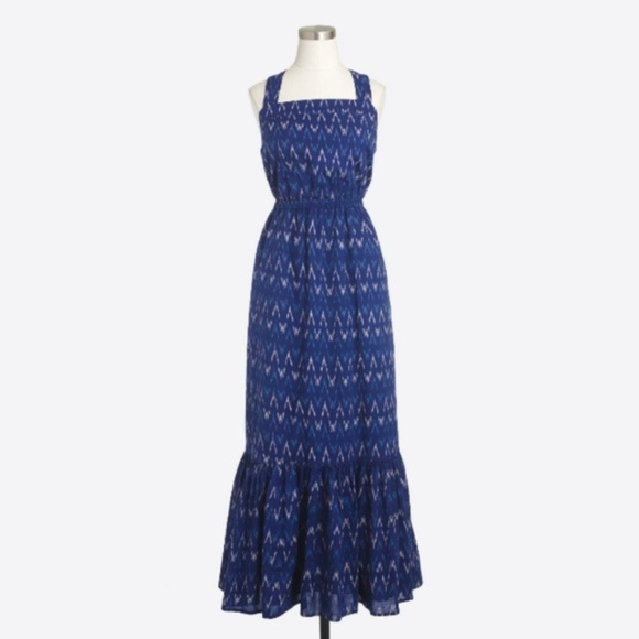J. Crew Dresses & Skirts - J. Crew Factory Ikat Ruffle Hem Maxi Dress *read*
